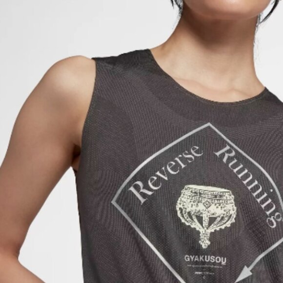 Nike x Undercover Gyakusou Dri Fit Tank Top Womens S Small Gray Reverse Running - Picture 5 of 10